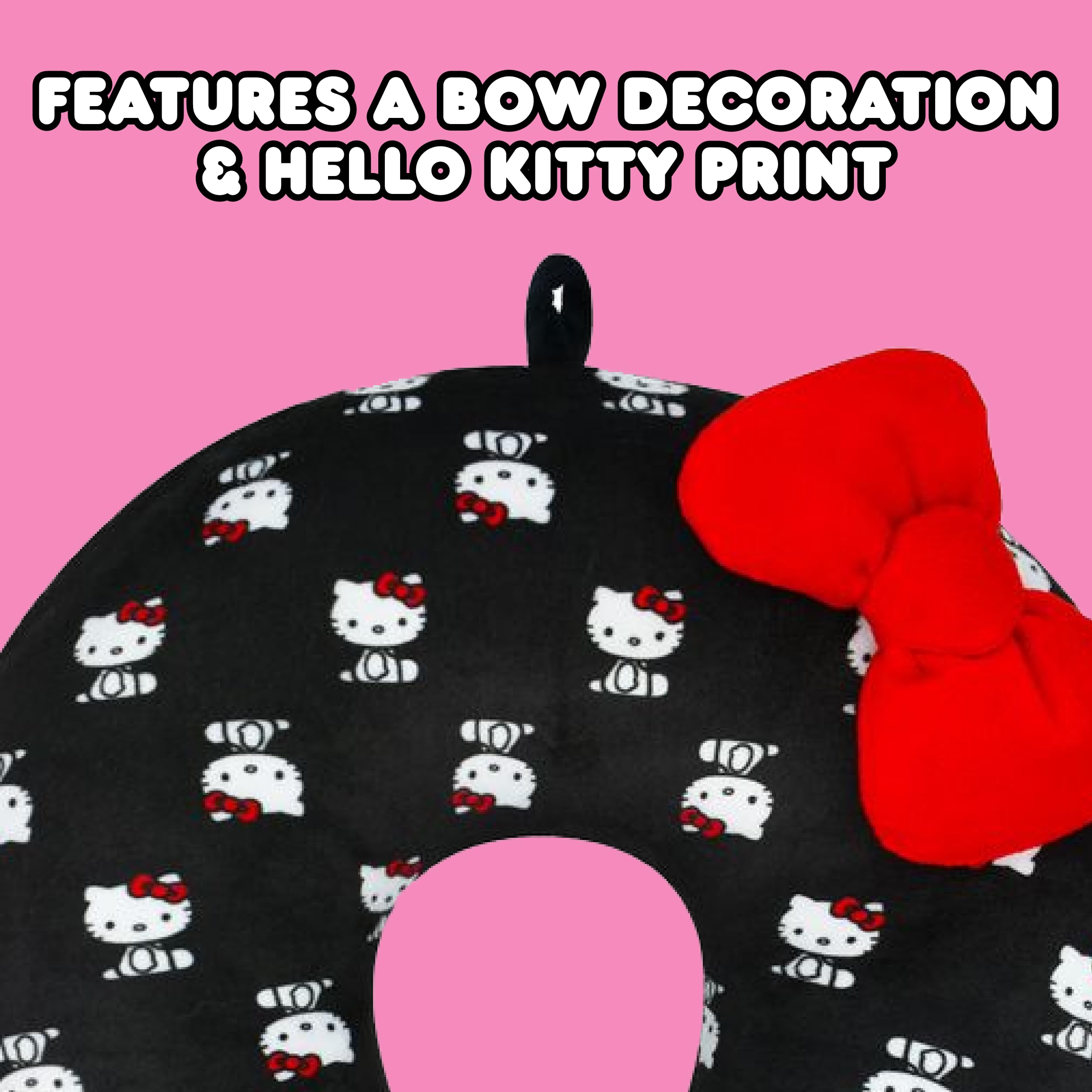 Amazon｜Ful Hello Kitty ポータブル トラベルネックピロー, ブラック
